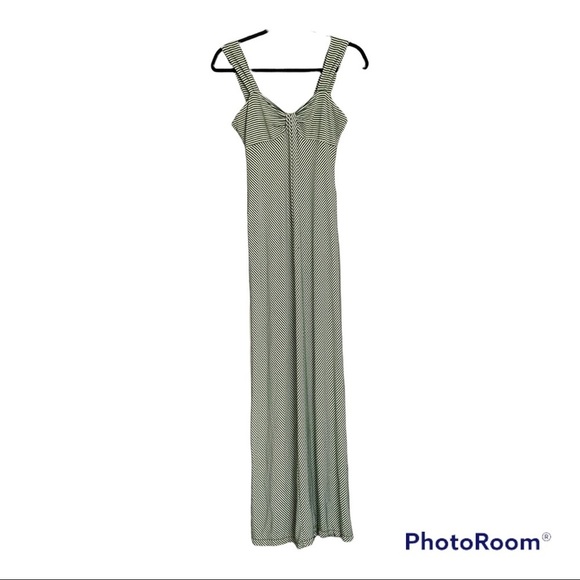 Max Studio Green & White Stripes Maxi Dress | NWOT | Small - Picture 1 of 13